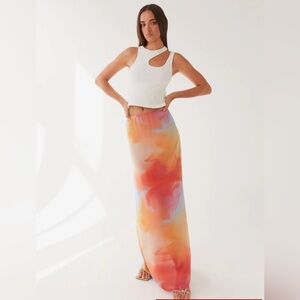 🧡 Peppermayo Exclusive - Sunlight Cascade Maxi Skirt - Rainbow Radiance 🧡